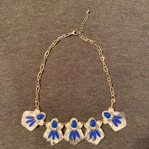 Necklace with blue jewels